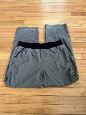 Casual Drawstring Waist Gray Pants